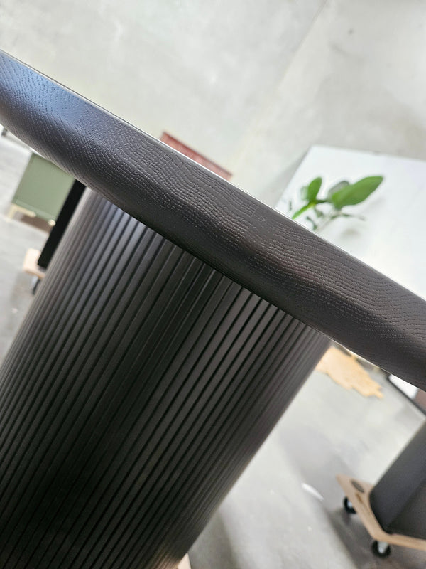 Solid American Oak Dining Table in Black Stain